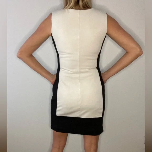 Calvin Klein Zip Up Dress size 4 white/black - Picture 5 of 10